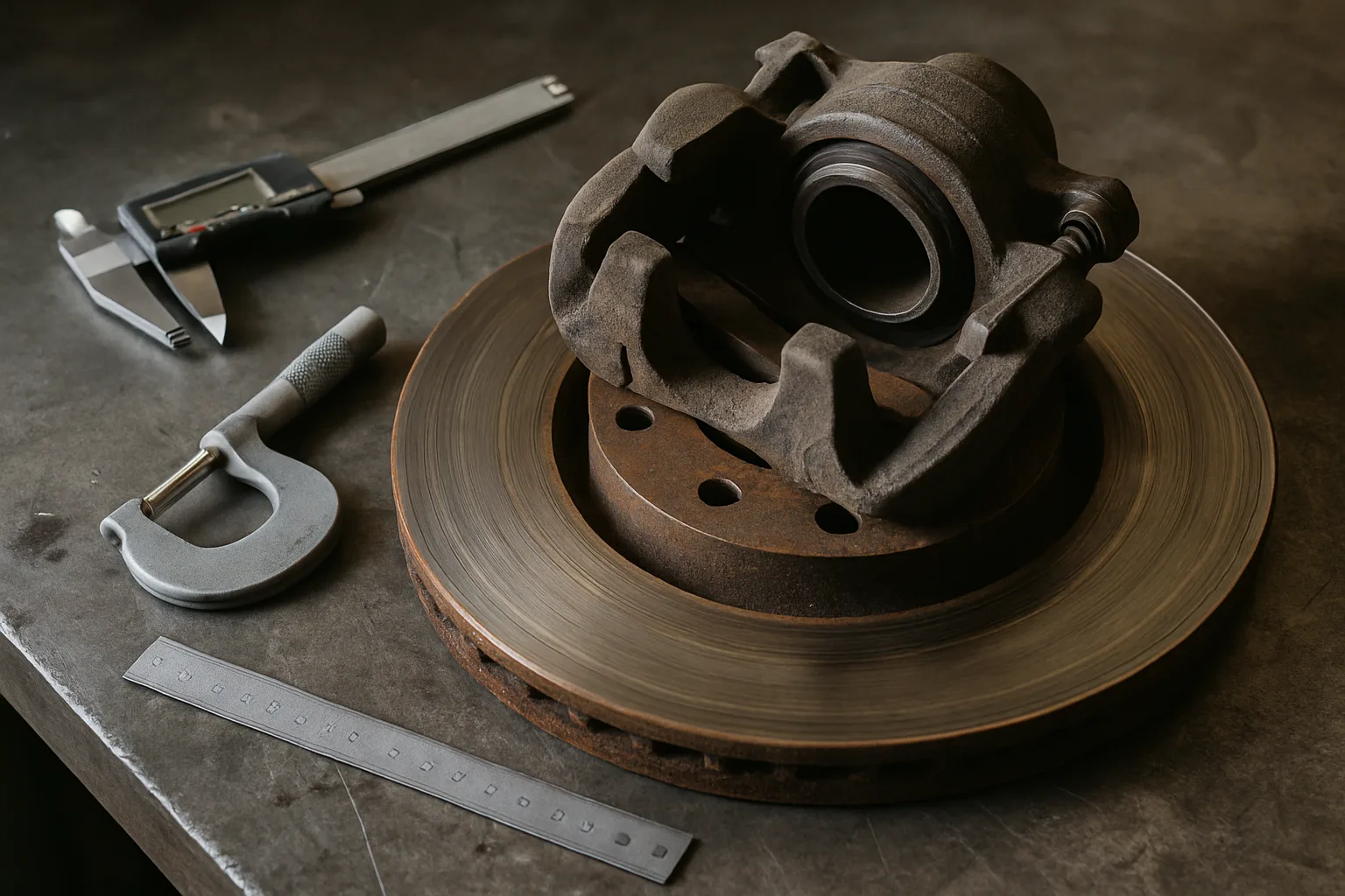 Brake components during service and inspection